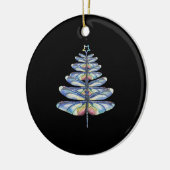 Weihnachten der Libellen Keramik Ornament (Links)
