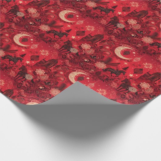 Weihnachten der Liebe: Ein spanischer Romantik Geschenkpapier (Ecke)