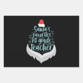 Weihnachten: Der Lieblings-Lehrer der ersten Klass Geschenkpapier Set (Vorderseite)