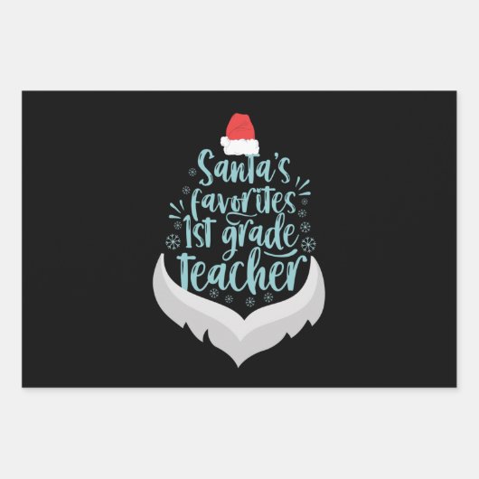 Weihnachten: Der Lieblings-Lehrer der ersten Klass Geschenkpapier Set (Vorderseite)