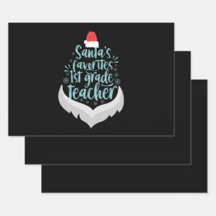 Weihnachten: Der Lieblings-Lehrer der ersten Klass Geschenkpapier Set