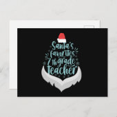 Weihnachten: Der Lieblingslehrer der 7. Klasse Postkarte (Vorne/Hinten)