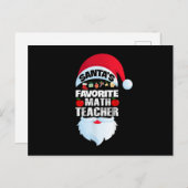 Weihnachten: Der Lieblingsmathematiklehrer Niedlic Feiertagspostkarte (Vorne/Hinten)