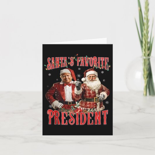 Weihnachten: Der Lieblingspräsident Trump P Karte (Vorderseite)