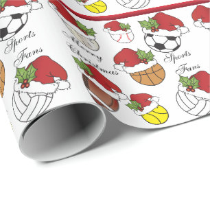 Weihnachten der Mannschaftsspieler-Sport-Ball-  Geschenkpapier