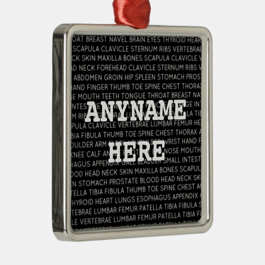 Weihnachten der medizinischen Terminologie Ornament Aus Metall (Rechts)