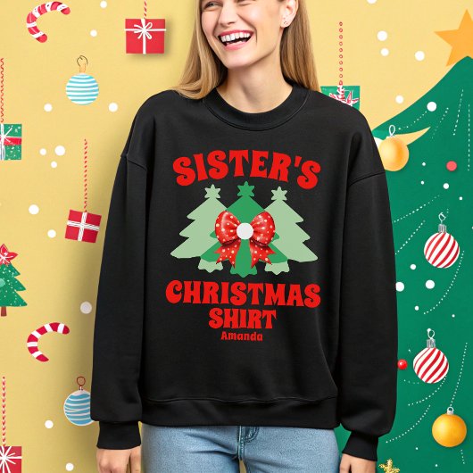 Weihnachten der personalisierten Schwester Sweatshirt