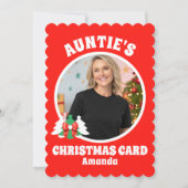 Weihnachten der personalisierten Tante im Foto (Vorderseite)