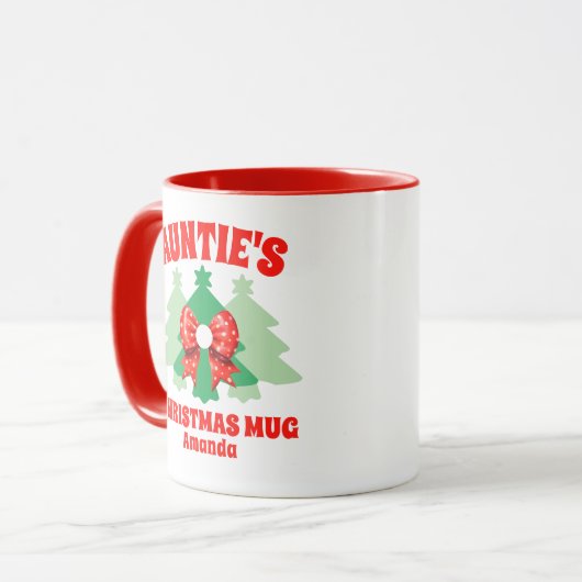Weihnachten der personalisierten Tante Tasse (Vorderseite Links)