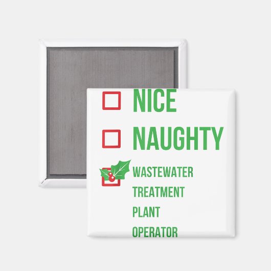 Weihnachten der Pflanze für die Abwasserbehandlung Magnet (Vorderseite/Rückseite)