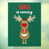 Weihnachten der Rentiere - Der Weihnachtsmann komm Fensteraufkleber (Blatt 3)
