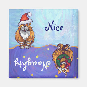 Weihnachten der roten Katze Magnet