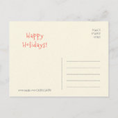 Weihnachten Der Schlafanzug der Katze Funny Vintag Postkarte (Rückseite)