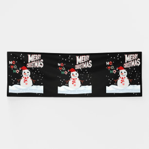 Weihnachten Der Schneemann 4x12 Vinyl Banner
