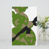 Weihnachten der Schneemannsarmee Briefpapier (Stehend Vorderseite)