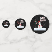 Weihnachten Der Snowman Table Confetti Konfetti (Rückseiten)