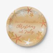 Weihnachten der Sterne im Juli Pappteller (Vorderseite)