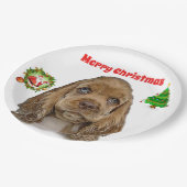 Weihnachten der Tiere Pappteller (Schrägansicht)