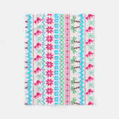 Weihnachten Der tropische Flamingo Fleecedecke (Vorderseite)