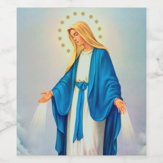 Weihnachten der unakulaten Empfängnis Weinetikett (Einzelnes Label)