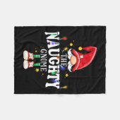 Weihnachten Der unartige Gnom X-mas passende PJs Fleecedecke (Vorderseite (Horizontal))