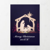 Weihnachten der Weihnachtskrippen Dreifach Gefaltete Urlaubskarte (Cover)