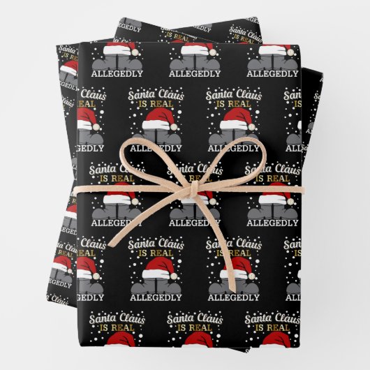 Weihnachten - Der Weihnachtsmann ist angeblich ech Geschenkpapier Set (Beispiel)