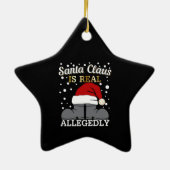 Weihnachten - Der Weihnachtsmann ist angeblich ech Keramik Ornament (Hinten)