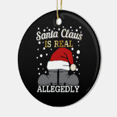 Weihnachten - Der Weihnachtsmann ist angeblich ech Keramik Ornament (Links)