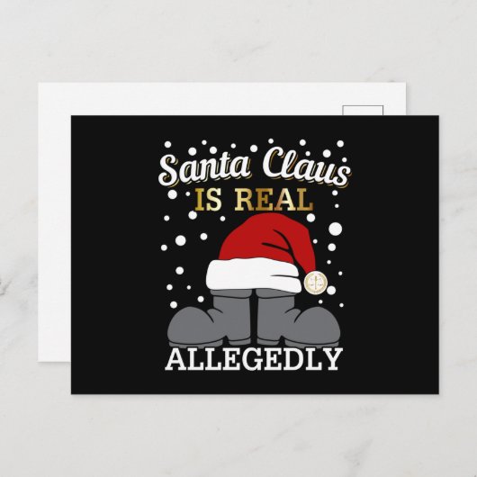 Weihnachten - Der Weihnachtsmann ist angeblich ech Postkarte (Vorne/Hinten)