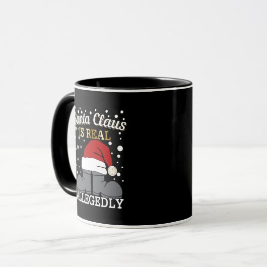 Weihnachten - Der Weihnachtsmann ist angeblich ech Tasse (Vorderseite Links)