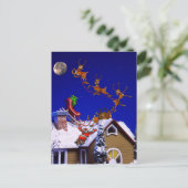 Weihnachten - Der Weihnachtsmann stürzte auf dem D Postkarte (Stehend Vorderseite)