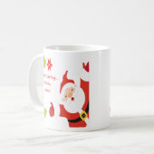 Weihnachten: Der Weihnachtsmann verheimlicht die K Kaffeetasse (Vorderseite Links)