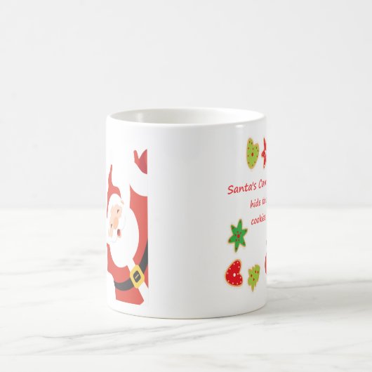 Weihnachten: Der Weihnachtsmann verheimlicht die K Kaffeetasse (Mittel)