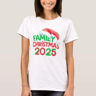 Weihnachten der Weihnachtsmannmütze 2025 T-Shirt