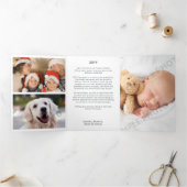 Weihnachten der Weißen Krippe Dreifach Gefaltete Urlaubskarte (Innenseite)