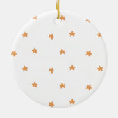 Weihnachten der Weißen Krippe Keramik Ornament (Hinten)