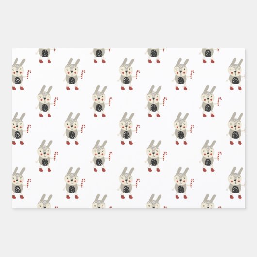 Weihnachten der Whimsical Forest Animals Geschenkpapier Set (Vorderseite 3)