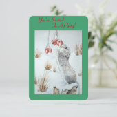 Weihnachten der wild lebenden Tiere Einladung (Stehend Vorderseite)