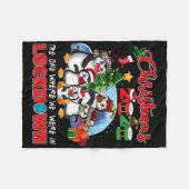 Weihnachten der, wo wir in Lockdown Pingui waren Fleecedecke (Vorderseite (Horizontal))