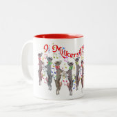 Weihnachten der Ziege 9 Milkers Tanzen Tasse (Vorderseite Links)