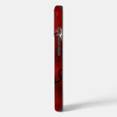 Weihnachten der Zierpflanzen mit Sternen und Katze Case-Mate iPhone Hülle (Rückseite / Links)