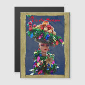 Weihnachten Derby Hat farbenfrohe Balls Magnetkart Magnetkarte (Vorne/Hinten)