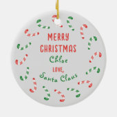 Weihnachten des Afroamerikaners Santa Personal Kid Keramik Ornament (Hinten)