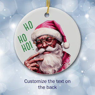 Weihnachten des Afroamerikaners Santa Personal Kid Keramik Ornament