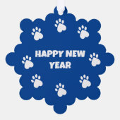 Weihnachten des angepassten Hundes Ornament Karte (Rückseite)