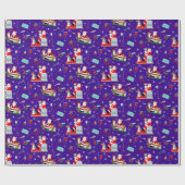 Weihnachten des Arztes mit dem Weihnachtsmann Geschenkpapier (Flach)