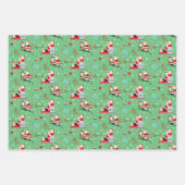 Weihnachten des Arztes mit Santa Colorful Geschenkpapier Set (Vorderseite 3)