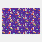 Weihnachten des Arztes mit Santa Colorful Geschenkpapier Set (Vorderseite)