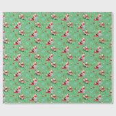 Weihnachten des Arztes mit Santa Green Geschenkpapier (Flach)